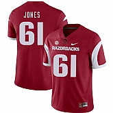 Arkansas Razorbacks 61 Jerry Jones Red College Football Jersey Dzhi,baseball caps,new era cap wholesale,wholesale hats